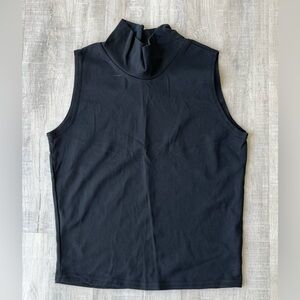 Black Sleeveless Turtleneck Top Size M/L